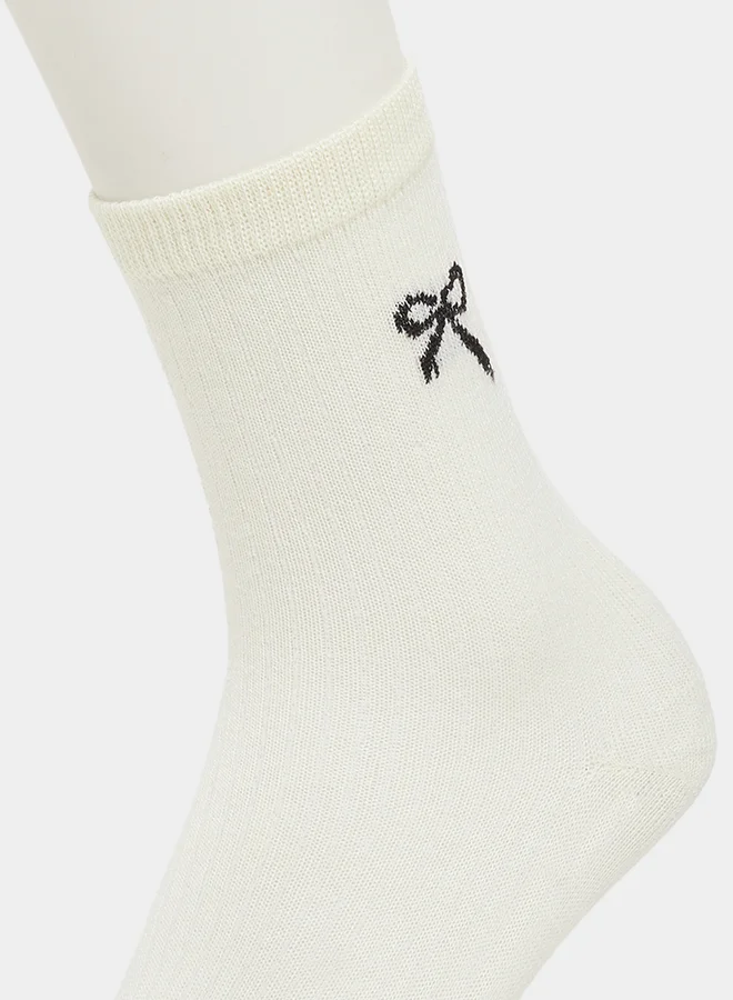 Styli Styli Set of 5 - Ribbon Print Socks