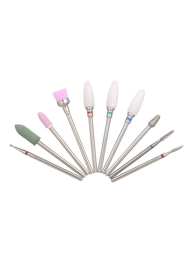 10-Piece Pedicure and Manicure Replacement Drill Bits Multicolour - Image 5