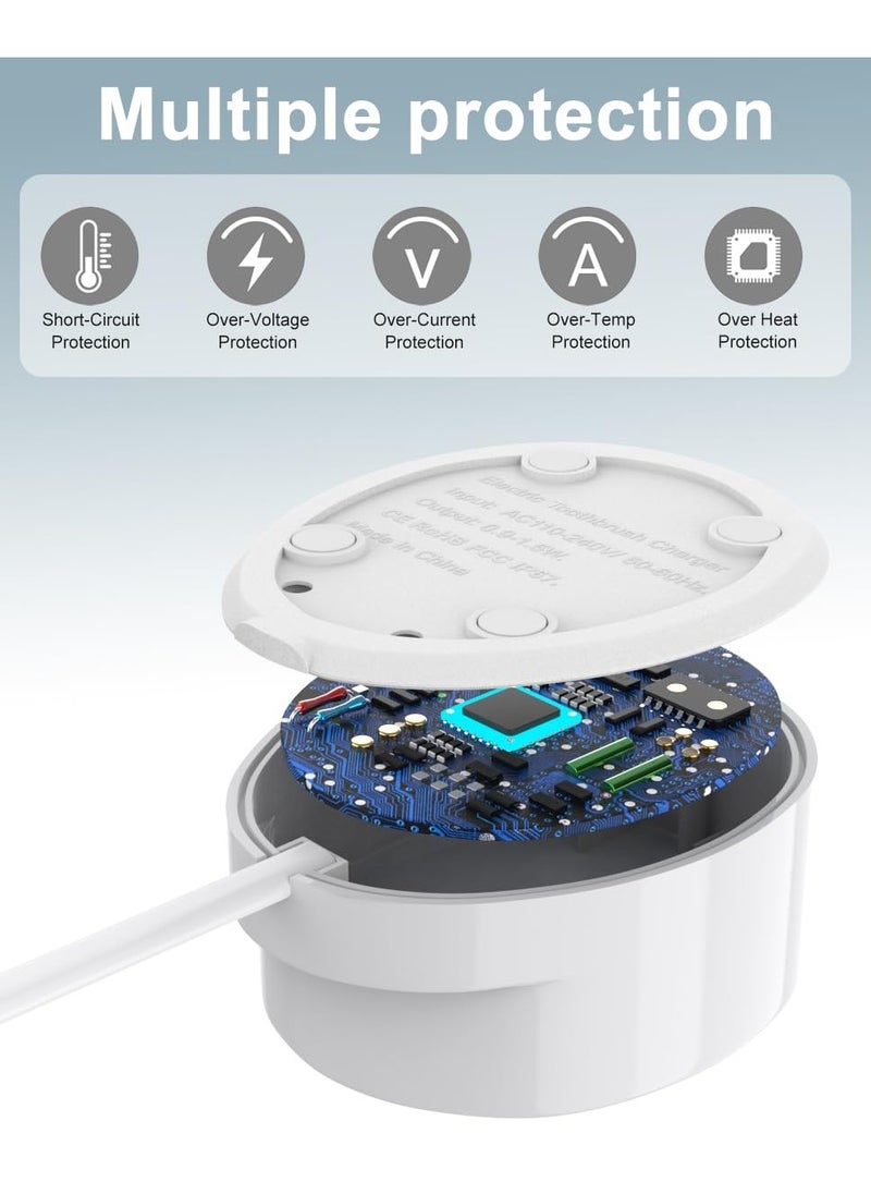 SANMUGEED - SANMUGEED for Oral B Electric Toothbrush Charger, Braun Type 3757 Chargers UK Plug for  for Oral-B Pro 650/Pro Series/Genius/Smart Series and Other for All Oral b Toothbrushes - Image 1