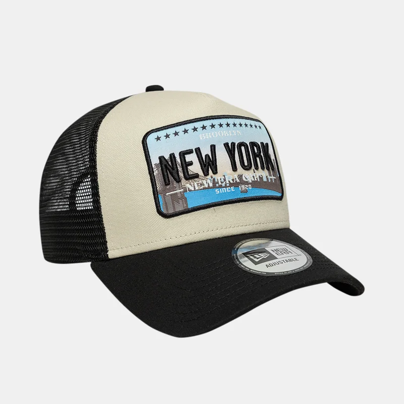 New Era Black Men's Licence Plate 9FORTY A-Frame Trucker Cap for Men | Best Price UAE