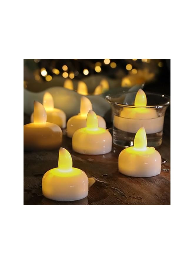 The Bros Flameless Floating Candles, 12 Pack Led Water Tealight Candles, Water Sensor Led Tea Lights Candles, Diwali Diya Led Lights, Waterproof Battery Candles Lights for Wedding, Party,Bathroom,Pool & SPA - Image 2