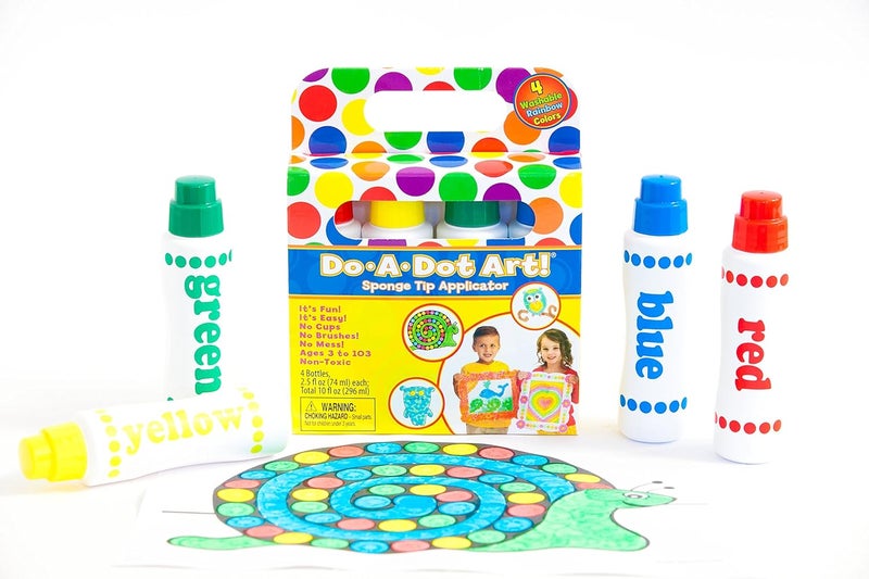 Do.A.Dot Art! Rainbow 4 Pack Washable Dot Markers - Non-Toxic Art Supplies for Kids - Image 1