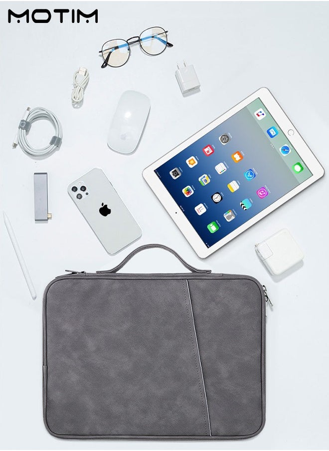 Motim - 12.9 Inch Laptop Bag Tablet Sleeve Case, Compatible with iPad Pro 12.9 M2 2022/2021/2020/2018/Pro 12.9 2017, Padded Zipper Sleeve, Protective Briefcase Handle Carrying Case, Surface Laptop Go 12.4", Galaxy Tab S8+ 12.4" - Image 1