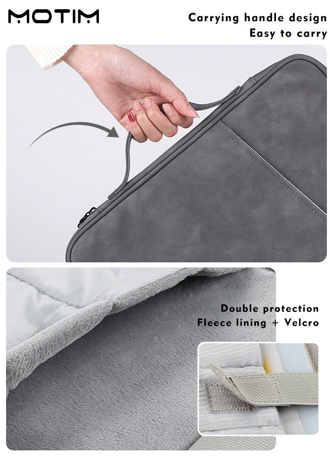 Motim - 12.9 Inch Laptop Bag Tablet Sleeve Case, Compatible with iPad Pro 12.9 M2 2022/2021/2020/2018/Pro 12.9 2017, Padded Zipper Sleeve, Protective Briefcase Handle Carrying Case, Surface Laptop Go 12.4", Galaxy Tab S8+ 12.4" - Image 1