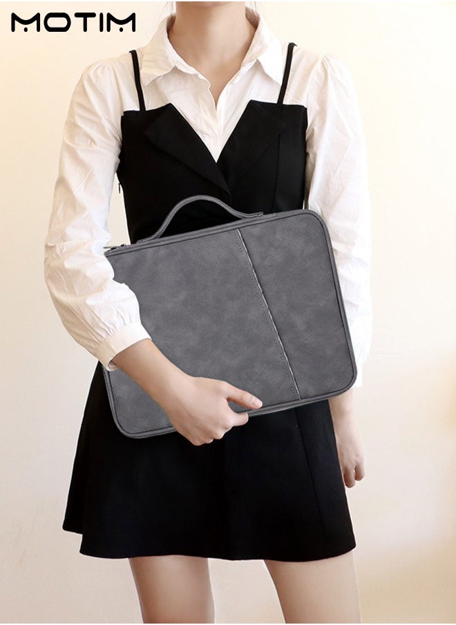 Motim - 12.9 Inch Laptop Bag Tablet Sleeve Case, Compatible with iPad Pro 12.9 M2 2022/2021/2020/2018/Pro 12.9 2017, Padded Zipper Sleeve, Protective Briefcase Handle Carrying Case, Surface Laptop Go 12.4", Galaxy Tab S8+ 12.4" - Image 1