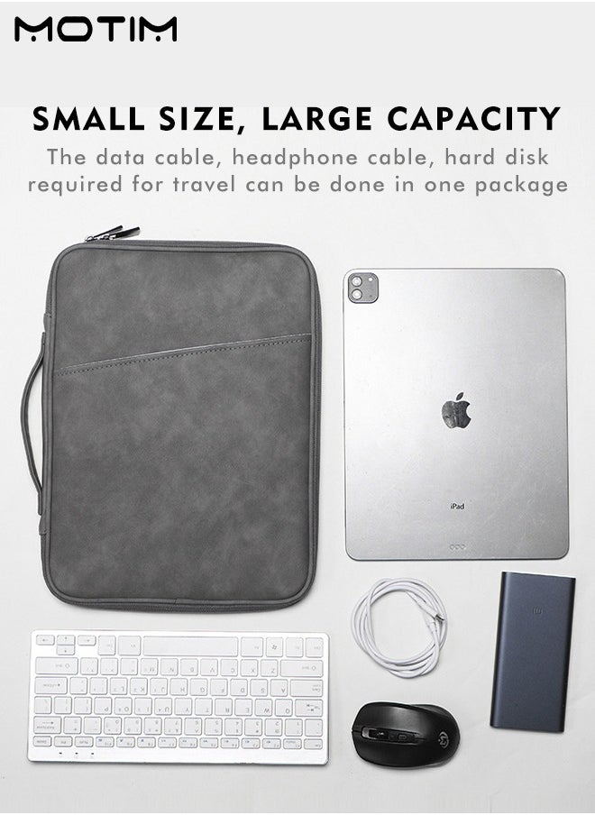 Motim 12.9 Inch Laptop Bag Tablet Sleeve Case, Compatible with iPad Pro 12.9 M2 2022/2021/2020/2018/Pro 12.9 2017, Padded Zipper Sleeve, Protective Briefcase Handle Carrying Case, Surface Laptop Go 12.4", Galaxy Tab S8+ 12.4"  - Image 4