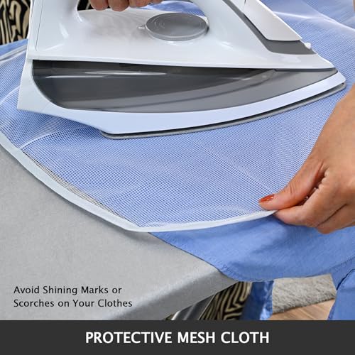 SheeChung Ironing Board Cover and Pad for Extra Wide 18 x 49 Ironing Boards,Premium Heavy Duty 4-Layer Silicone Coated Cover with 2mm Foam and 4mm Felt,Resists Scorching and Staining (49”x18”,Size C) - Image 5
