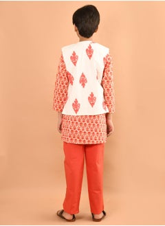 LILPICKS Printed Kurta Pajama Set with Nehru Jacket  - Image 2