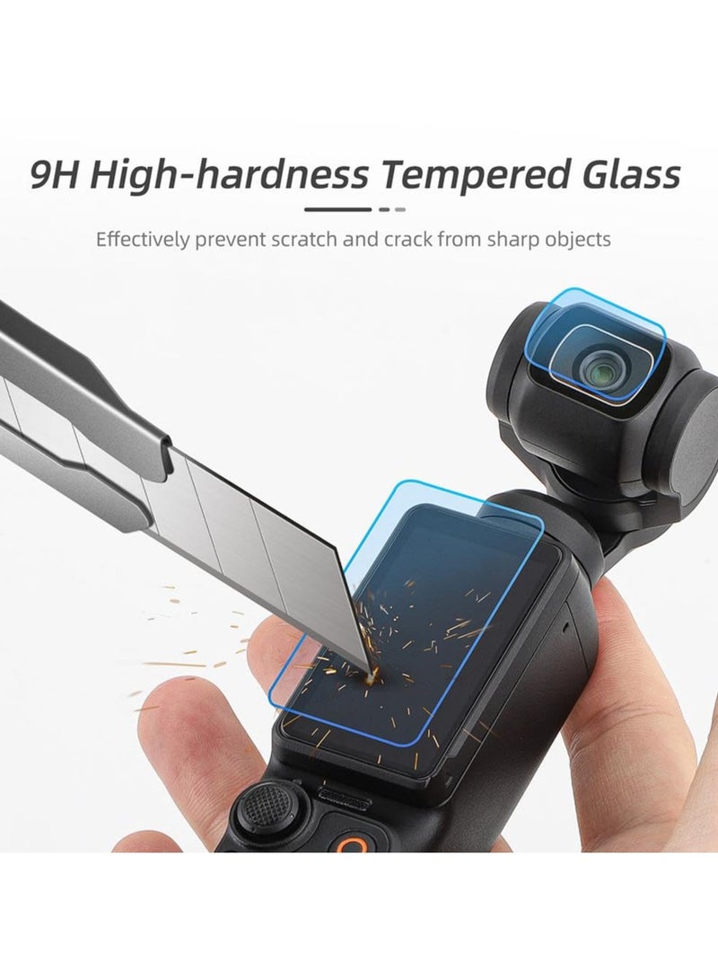 SYOSI DJI Pocket 3 Lens and LCD Screen Protector, 9H Tempered Glass Film for Full Screen Protection, Touch Sensitive Accessories  - Image 5