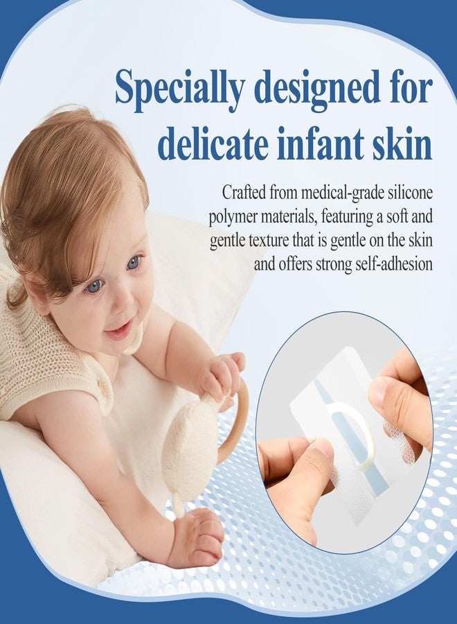 JFRHUDS 15 Pcs Baby Belly Navel Patches, Medical Umbilica Hernia Patch for Infants,Belly Button Shaper with Waterproof Cotton Pads,Adhesive-Free Correction Hernia Belt Baby Belly Button wrap 8×8cm - Image 4