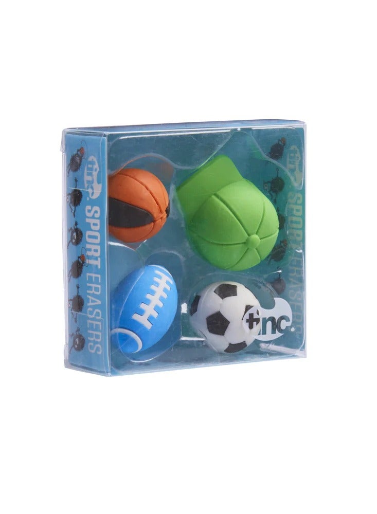 Tinc Multicolour Sports Eraser Set - Image 1