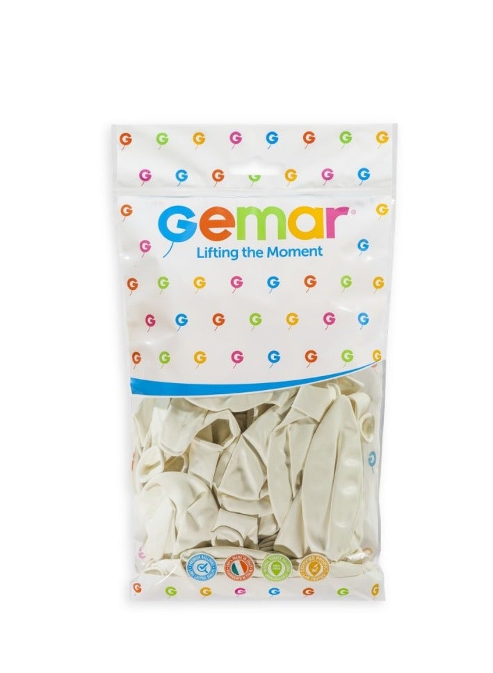 Gemar 19" Standard White Latex Balloon 10Ct - Image 2