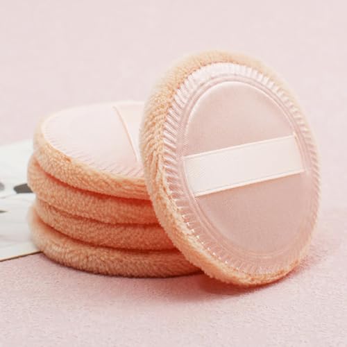 Multibrite 4Pcs Washable Powder Puff Soft Face Makeup Sponge, Loose powder Foundation Blending Sponges Set, Makeup Blender, Round Shape Reusable Cosmetic Powder Puff Wet & Dry Tool - Image 5
