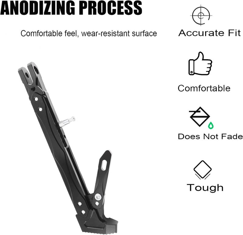 Adsspro Universal Lengthened Adjustable Long Kickstand CNC Aluminum Alloy Motorcycle Long Kickstand Accessories Motor Modified Tripod Holder Kickstand Foot Side Support Stand Motorbike Dit Pit Bike - Image 5
