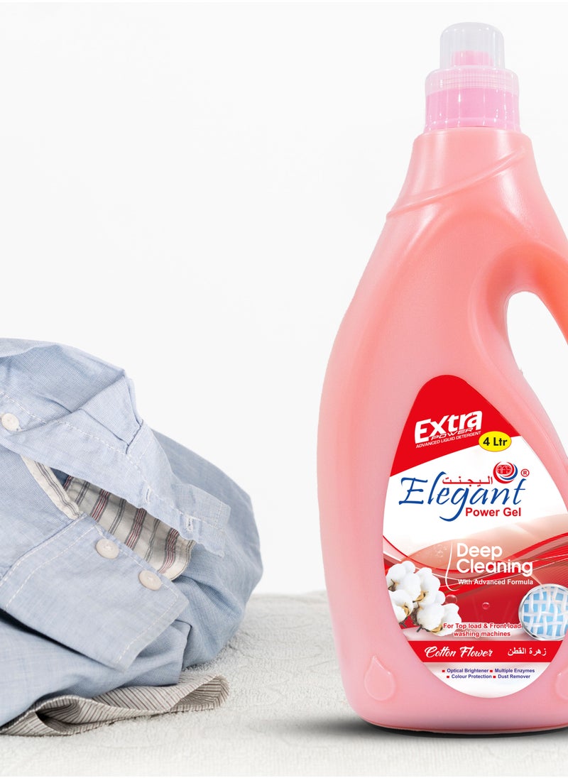 Elegant Cotton Flower Deep Cleaning Power GEL 4 Liter Liquid Laundry Detergent  - Image 2