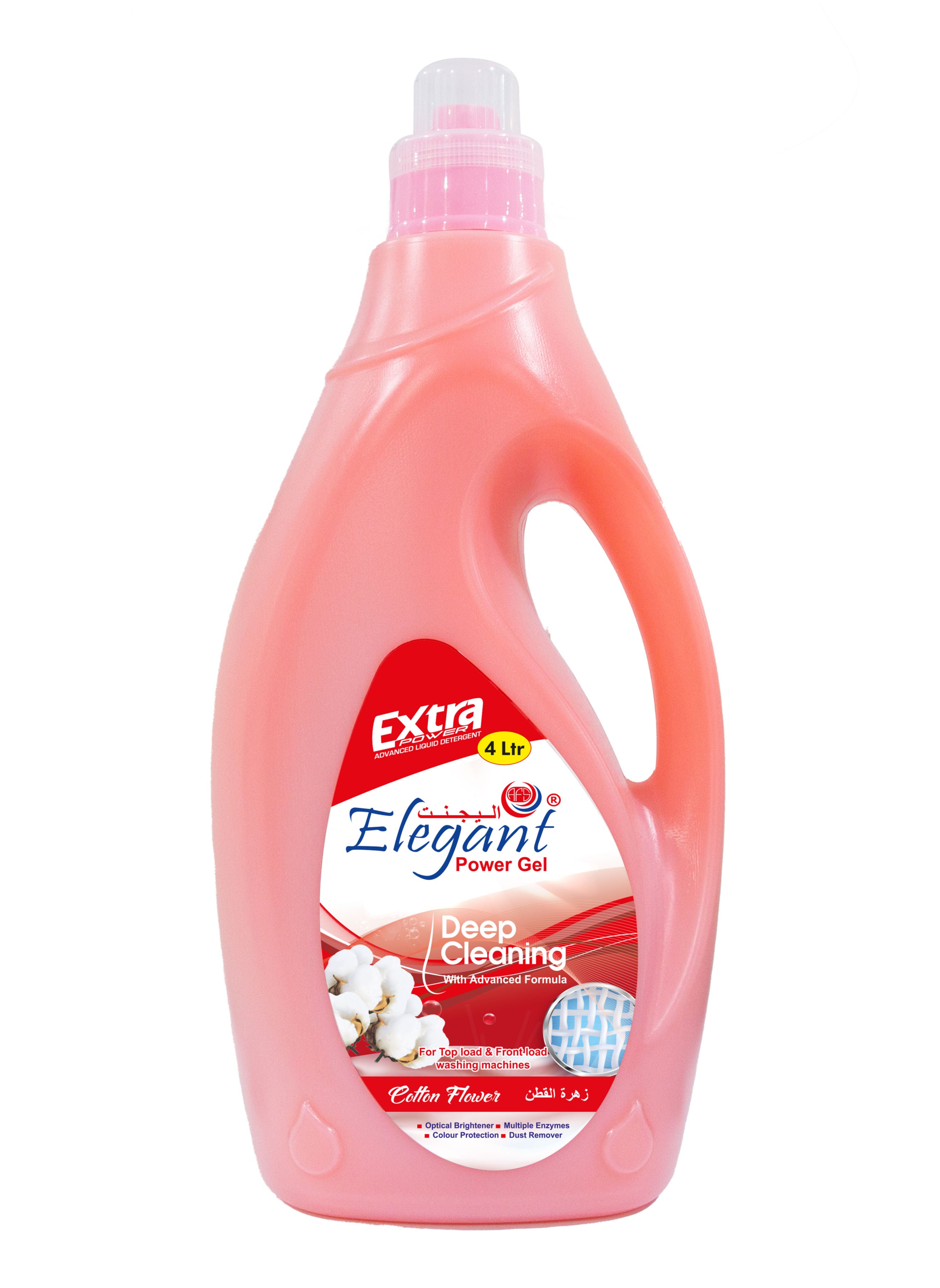 Elegant Cotton Flower Deep Cleaning Power GEL 4 Liter Liquid Laundry Detergent 