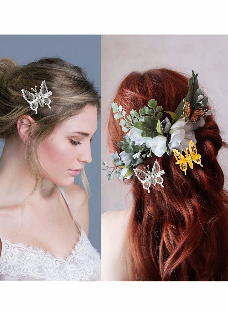 12 Pcs 3D Metal Butterfly Hair Clips, Cute Moving Butterfly Hair Claw Pins, Stylish Hair Accessories for Creative Hair Styling - Image 2