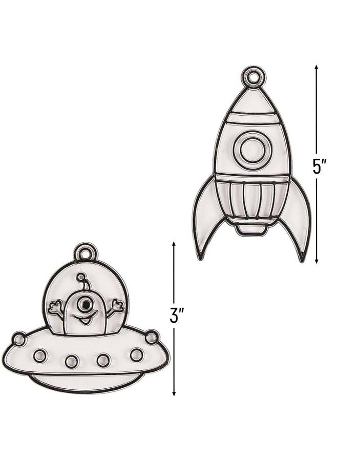 Fun Express Outer Space Suncatchers, Makes 24 - VBS Vacation Bible School Supplies/Decor - DIY Crafts for Kids and Fun Home Activities - Image 2