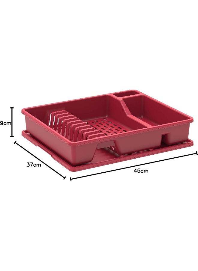 Cosmoplast Cosmoplast Plastic Dish Drainer Rack Deluxe With Detachable Drainboard  - Image 4