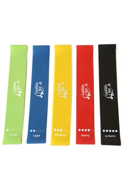 Fit Simplify Resistance Loop Exercise Bands with Carry Bag, Set of 5 PCS  - Image 4