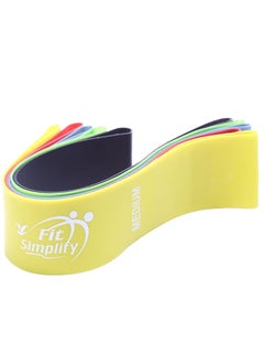 Fit Simplify Resistance Loop Exercise Bands with Carry Bag, Set of 5 PCS  - Image 2