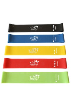 Fit Simplify Resistance Loop Exercise Bands with Carry Bag, Set of 5 PCS  - Image 3