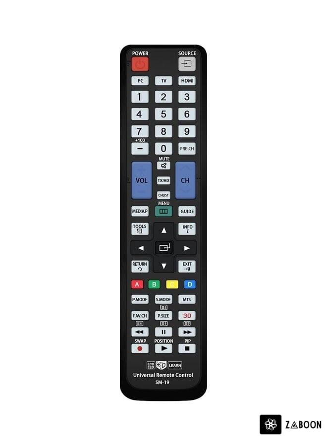 Zaboon Remote Control For Allmost All Samsung Television Sets Black
