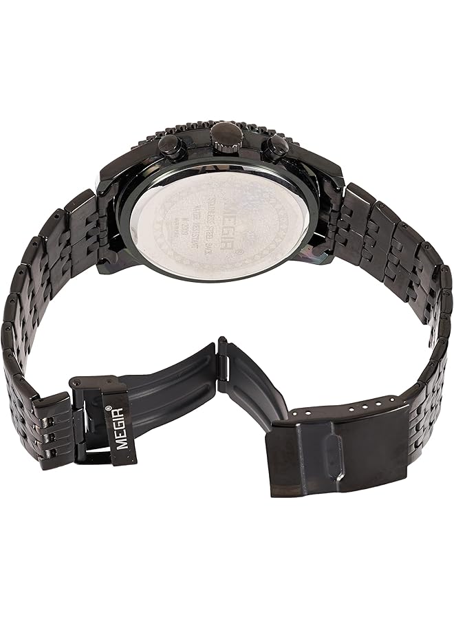 MEGIR Watch For Men Stainless Steel Band Chronograph 2007 22 Analog Display - Image 2