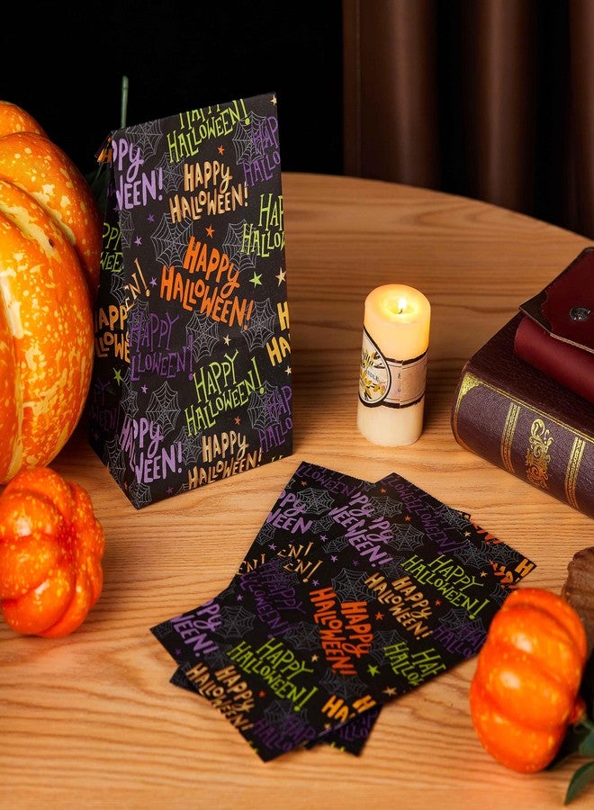 SUNCOLOR 30-Pack Halloween Treat Bags for Kids Party Favor Bags, 9.1 x 5.1 x 3.1 Inch Paper Goodie Bags with Spider Web Design - Image 3