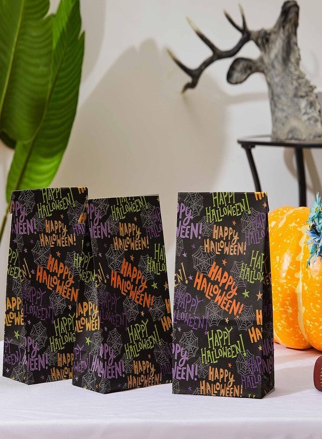 SUNCOLOR 30-Pack Halloween Treat Bags for Kids Party Favor Bags, 9.1 x 5.1 x 3.1 Inch Paper Goodie Bags with Spider Web Design - Image 4