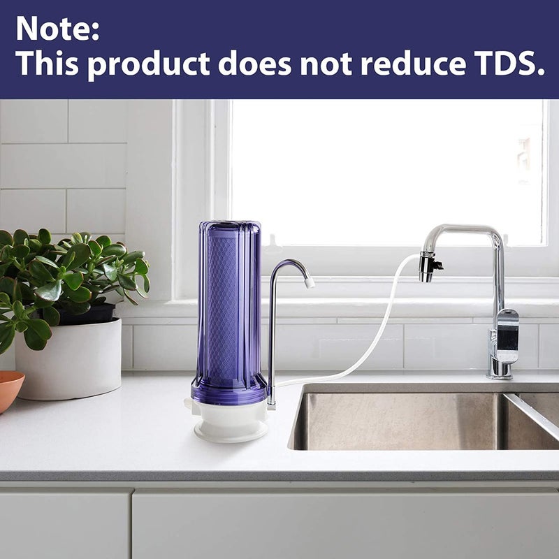 iSpring نظام ترشيح مياه الشرب iSpring CKC1C على السطح مع فلتر كربوني، 2.5" × 10"، شفاف - Image 4