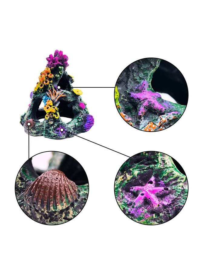 4 PCS Aquarium Fish Tank Decorations with Glowing Effect, Silicone Glow Artificial Ornament Coral Reef Plants for Aquarium - Image 2