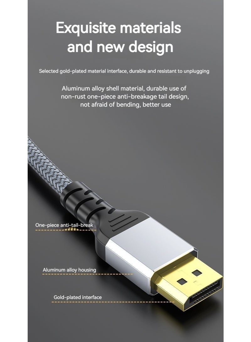 general 8K DisplayPort Cable 1.4, DP Cable 2M, (8K@60Hz, 4K@144Hz, 2K@240Hz, 32.4Gbps), Display Port to Display Port Cable (DP to DP Cable) Compatible for Laptop PC TV Gaming Monitor - Image 5
