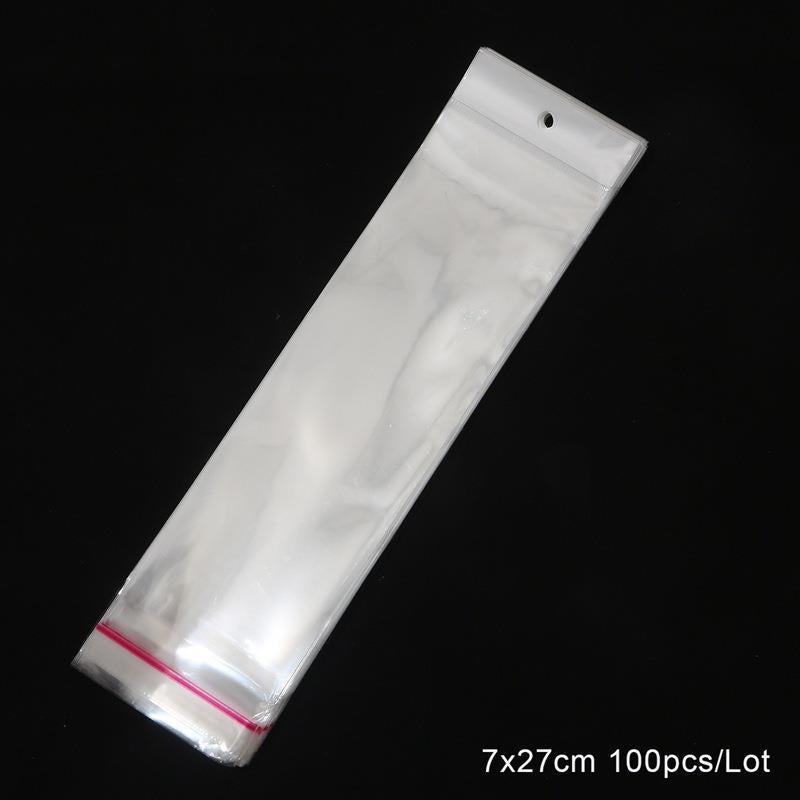 Generic DIY Jewelry Packaging Self-Adhesive OPP Bags 7*27cm【22+2.8】 