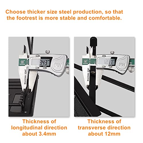 Miwayer Guitar Foot Rest 6-Position Height Adjustable Rubber End Caps and Non-Slip Rubber Padfor Com fortable and Solid Support - Image 5
