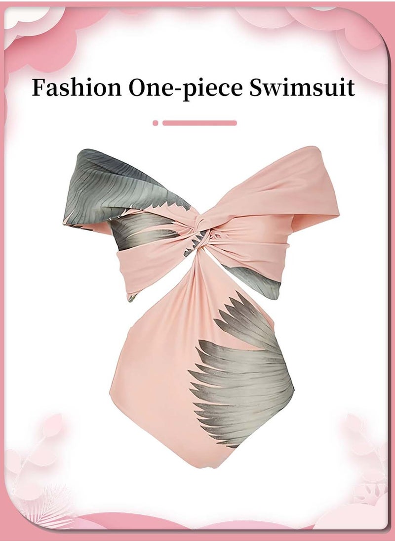 Moovant - Women's 2 Pieces Floral Swimsuit Set, Sleeveless Bikini, One Piece Swimsuit, Floral Print Conservative Swimwear, with Cover Up Bathing Hip Wrap Skirt Suits Burkini Beachwear - Image 1