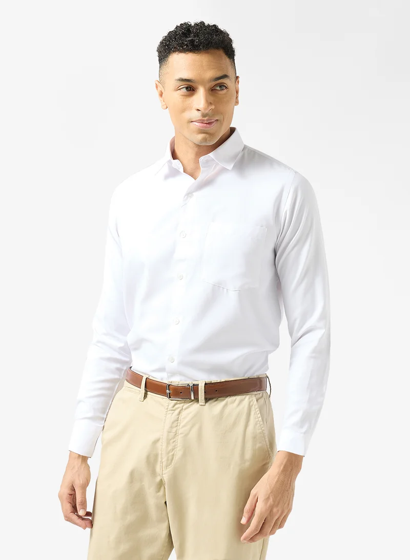 Shirts Oxford Brushed Self Horizontal Stripe