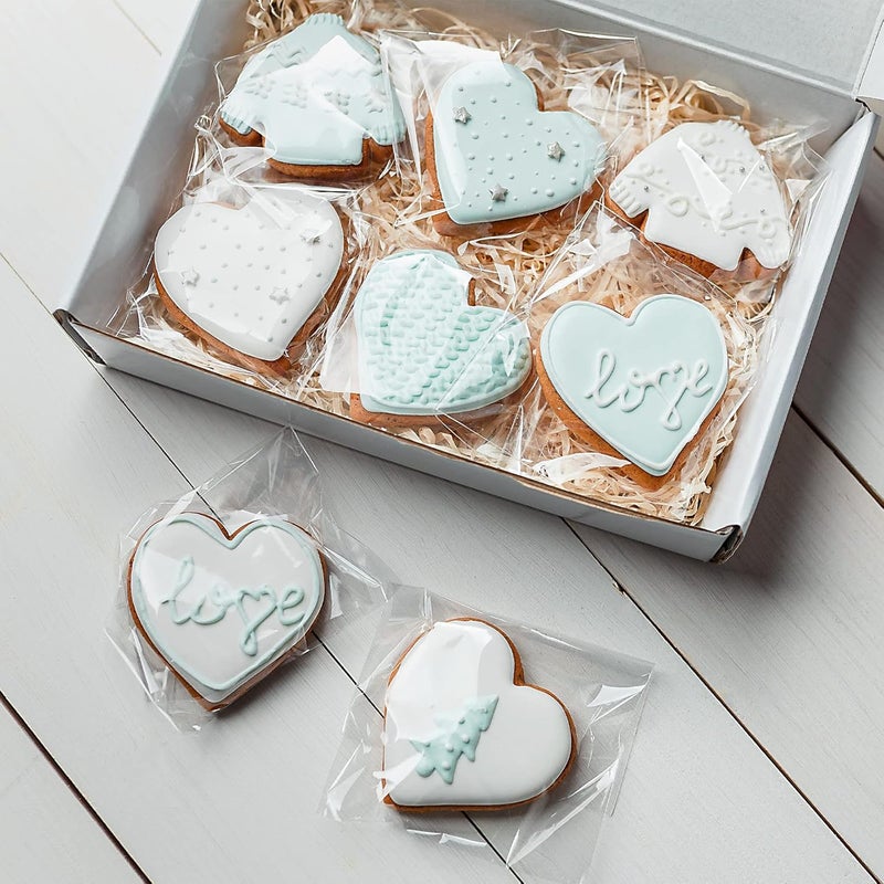 Morepack Cookie Bags for Gift Giving,Self Sealing Cellophane Bags 4x4 Inches,Clear Resealable Cellophane Bags Self Adhesive Individual Cookie Bags for Packaging 200Pieces (Mini Size) - Image 3