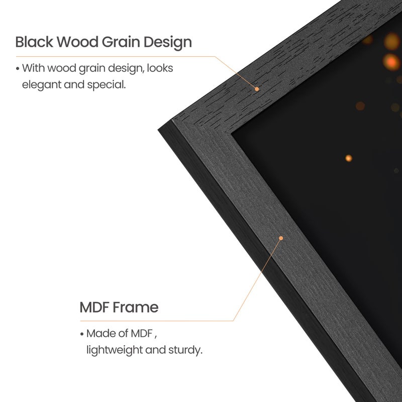 upsimples 11x17 Picture Frame, Wall Gallery Photo Frames with Engineered Wood, Black 1 Pack - Image 4