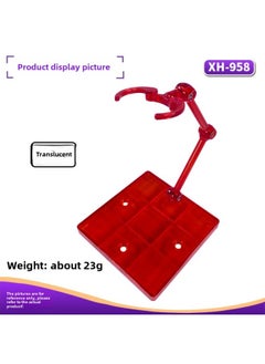HG/RG/BB/SDrobot Soul Bracket Clip Waist Suitable For Gundam Model Hand Doll SHF Saint-Color:Xh-958 Bracket: Transparent Red