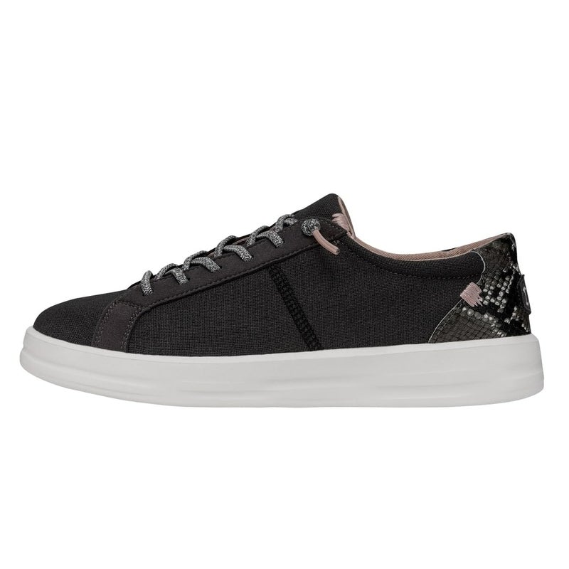 HEYDUDE Women's Karina Slip On Sneakers, Jet Black Size 8 | Women's Slip On Sneakers | Comfortable & Lightweight - Image 1