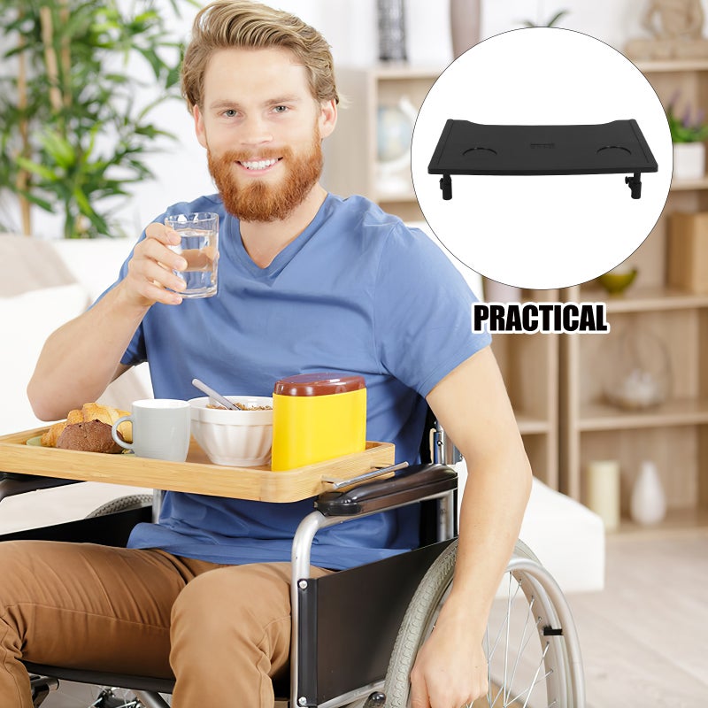 Tray Detachable Table With Cup Holder Design Rectangular Desk Mobility Accessory Attachment For Elderly - Image 5