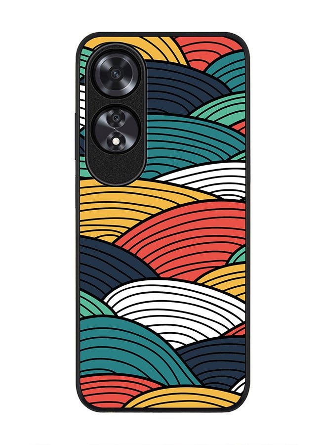 Stylizedd Rugged Black edge case for Oppo A60, Slim fit Soft Case Flexible Rubber Edges Anti Drop TPU Gel Thin Cover -  Woven Colors - Image 1