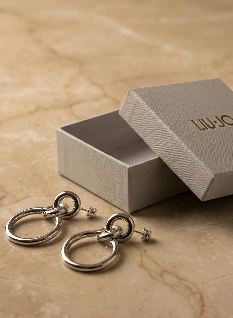 ليو جو أقراط ليو جو لوب فضية