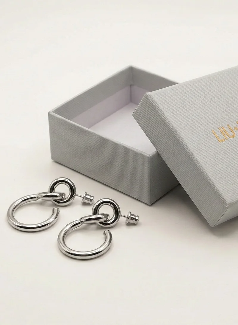 ليو جو أقراط ليو جو لوب فضية