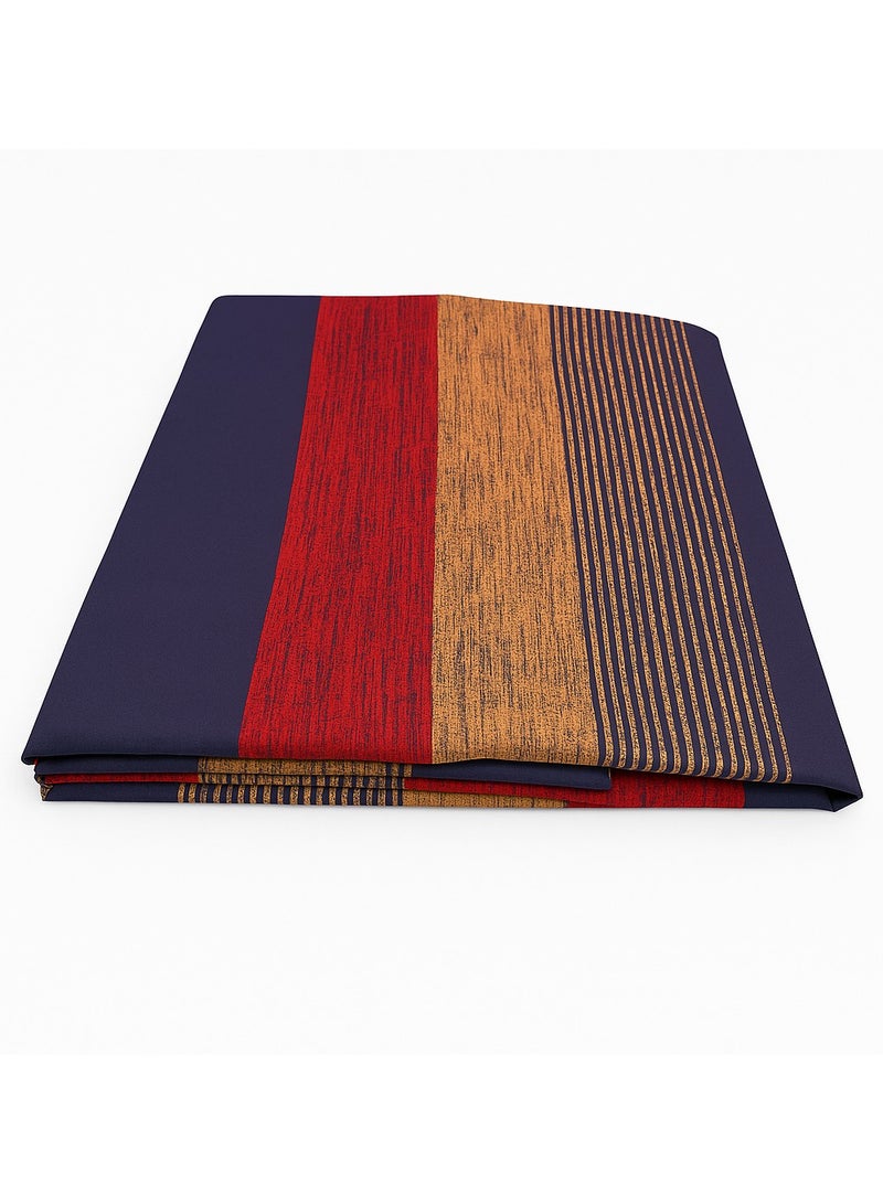 King Size Cotton 144 TC Flat Bedsheet 270 x 240 cm with 2 Pillowcases 75 x 47 cm– Soft & Breathable – Elegant Multi-Color Stripe Design  - Image 3
