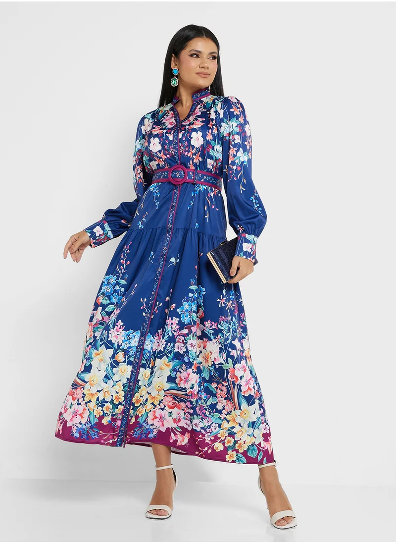 Khizana Abstract Print Dress