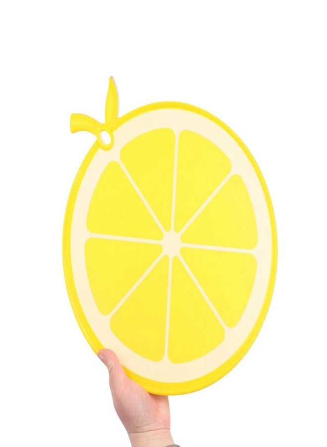 GUEDKIKL GUDEKIKL 1Pcs Fruit Shaped Plastic Cutting Board, Cartoon Lemon Pattern PP Cutting Boards, 10.75x12.2in Vegetables Chopping Board For Kitchen Household - Image 3