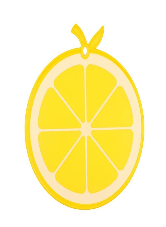 GUEDKIKL GUDEKIKL 1Pcs Fruit Shaped Plastic Cutting Board, Cartoon Lemon Pattern PP Cutting Boards, 10.75x12.2in Vegetables Chopping Board For Kitchen Household - Image 1