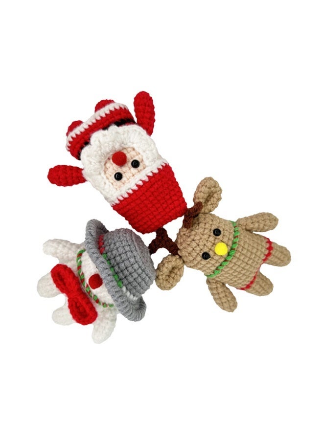 جاياتو هدايا عيد الميلاد من ثلاث مجموعات من الدمى المحبوكة يدوياً بإبرة الخطاف - Image 3